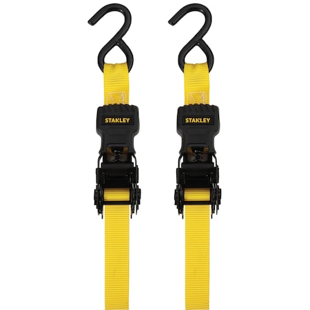 Stanley 1 X 12' X 1,500# Ratchet Strap / 2Pk, 2PK S10002-12
